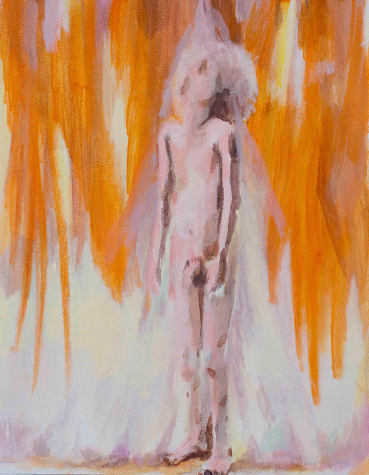 Maurice Braspenning Naked 30 x 24 cm acryl op paneel